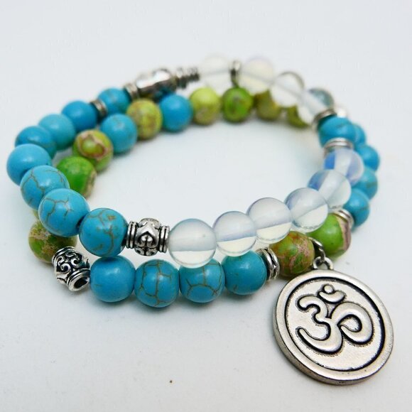 NEW Om Stretch Bead Bracelets - Picture 1 of 3